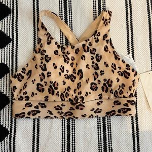 Fabletics cheetah print sports bra